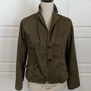 Eddie Bauer Army Green Legend Wash Utility Jacket